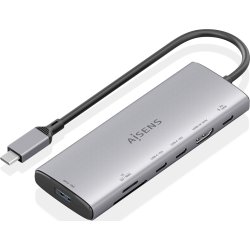 AISENS USB-C Dock 7 en 1, USB-C a 1xHDMI, 1xUSB-A 10G, 2xUSB-C 10G, 1xSD, 1xMicroSD, 1xUSB-C PD 100W, Gris, 20cm AISENS USB-C Dock 7 en 1, USB-C a 1xHDMI, 1xUSB-A 10G, 2xUSB | ASUC-7P031-GR | 8435739903599 | Hay 2 unidades en almacén