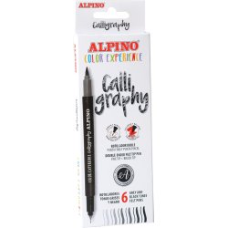 Alpino AR001040 rotulador Fino/Medio Negro, Gris 6 pieza(s) | 8413240608608 | Hay 25 unidades en almacén