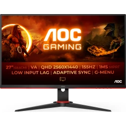 AOC Q27G2E/BK pantalla para PC 68,6 cm (27``) 2560 x 1440 Pi | 4038986180825 | Hay 19 unidades en almacén