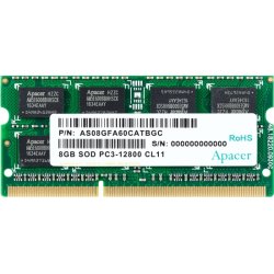 Apacer AS08GFA60CATBGJ módulo de memoria 8 GB 1 x 8 GB DDR3 1600 MHz Apacer AS08GFA60CATBGJ módulo de memoria 8 GB 1 x 8 GB DDR3 | DV.08G2K.KAM | 4712389900012 | Hay 102 unidades en almacén