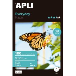 APLI 11476 papel fotográfico Blanco Brillo | 8410782114765 | 8410782114765 | Hay 12 unidades en almacén