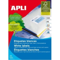 Apli Etiquetas adhesivas 100 Hojas | 11352 | 8410782113522 | Hay 1 unidades en almacén