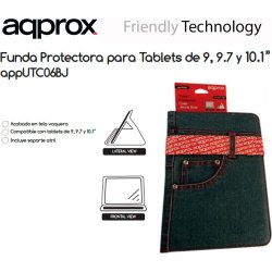 APPROX APPUTC06BJ FUNDA TABLET 9p-10.1p NEGRA | 8435099515616 | Hay 3 unidades en almacén
