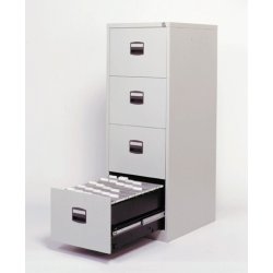 Archivador Bisley 4 cajones A4 40cm gris | PFA4F-V7 | Hay 5 unidades en almacén