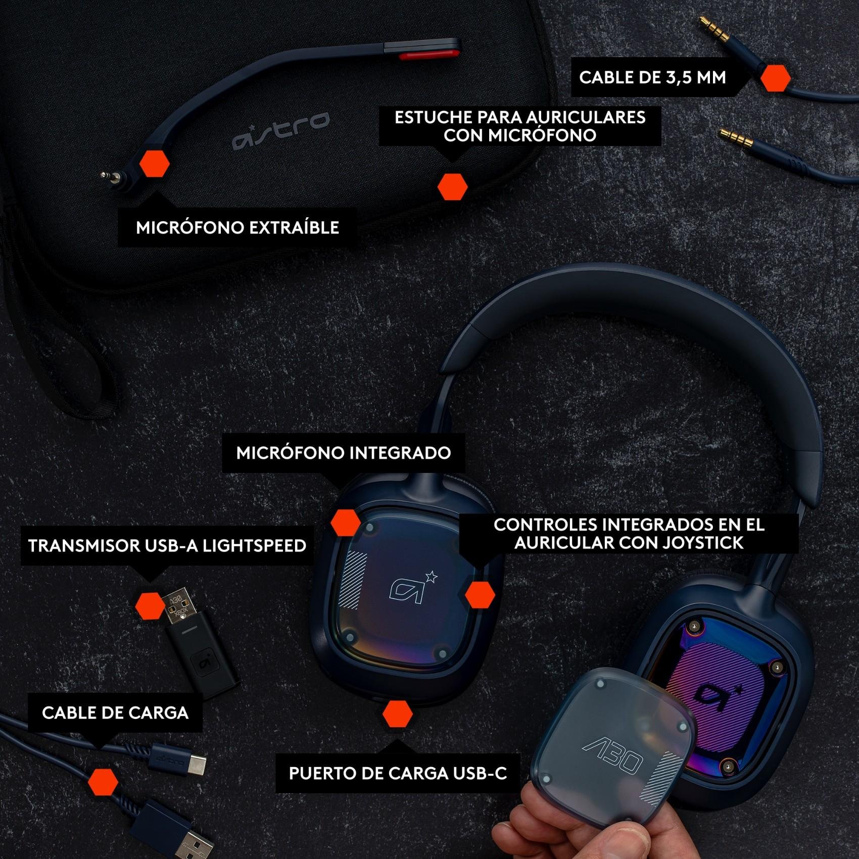 Auriculares inalámbricos para gaming ASTRO A30 LIGHTSPEED (Bluetooth®)