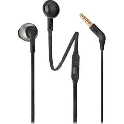 AURICULARES JBL T205 PURE BASS DRIVERS 12.5MM CABLE PLANO ER | JBLT205BLK | 6925281928338 | Hay 4 unidades en almacén