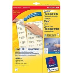Avery J8560-25 etiqueta de impresora Transparente Avery J8560-25 etiqueta de impresora Transparente | 5014702002281 | Hay 1 unidades en almacén