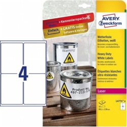 Avery L4774-8 etiqueta de impresora Blanco Etiqueta para impresora autoadhesiva Avery L4774-8 etiqueta de impresora Blanco Etiqueta para imp | 4004182076026 | Hay 8 unidades en almacén