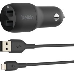 BELKIN Boost Charge Auto USB 2.0 Negro | CCD001BT1MBK | 0745883790449 [1 de 2]