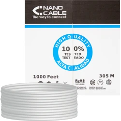 BOBINA CABLE FTP CAT-5E 305M RIGIDO NANOCABLE 10.20.0704 | 8433281002500 | Hay 2 unidades en almacén