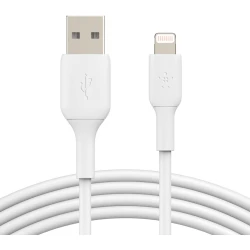 Cable Belkin de conector Lightning macho/USB A macho 1 m Blanco | CAA001BT1MWH | 0745883788651 [1 de 5]