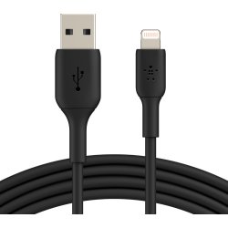 Cable Belkin de conector Lightning macho/USB A macho 1 m Negro | CAA001BT1MMG | 0745883797851 [1 de 2]