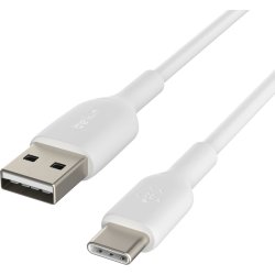 Cable Belkin USB A macho/USB C macho 3 m Blanco | CAB001BT3MWH | 0745883788538 [1 de 2]