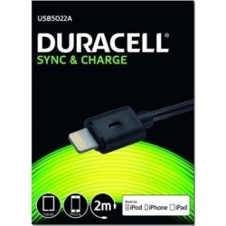 Cable Duracell Usb-lightning 2m Negro Usb5022a | 5055190170038