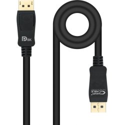 Cable nanocable displayport macho a macho 1m negro 10.15.250 | 10.15.2501 | 8433281009936 | Hay 10 unidades en almacén