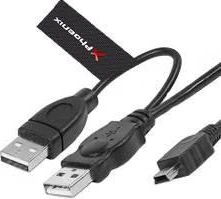 Cable phoenix mini usb b macho a 2 x usb macho 1.5m negro PH | PHCABLEUSBAMINIB | 8436043194789 | Hay 100 unidades en almacén