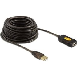Cable Usb A M A Usb A H 10mt Delock Negro 82446 | 4043619824465 | 21,46 euros