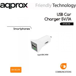 CARGADOR APPROX COCHE 1 PUERTO USB BLANCO APPUSBCARW | 8435099516224 | Hay 4 unidades en almacén