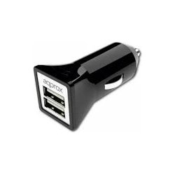 CARGADOR APPROX COCHE 2 PUERTOS USB NEGRO APPUSBCAR31B | 8435099516170 | Hay 13 unidades en almacén