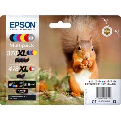 Cartucho Epson Squirrel Multipack 6-colours 378xl   478xl Claria  | C13T379D4010 | 8715946646510
