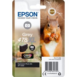 Cartucho Epson Squirrel Singlepack Grey 478xl Claria Photo Hd Ink | C13T04F64010 | 8715946645704