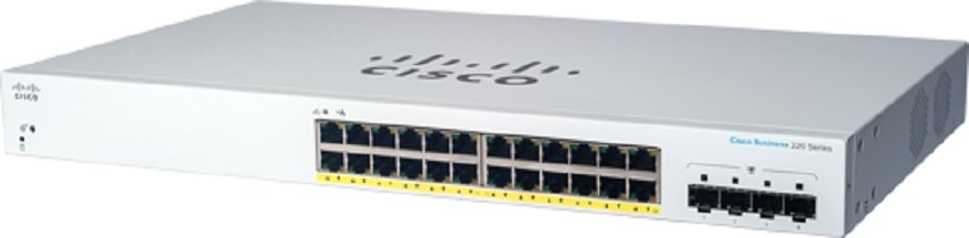 Cisco CBS220-24P-4G Gestionado L2 Gigabit Ethernet (10/100/1000) Energía sobre  | CBS220-24P-4G-EU | 0889728344685 [1 de 2]