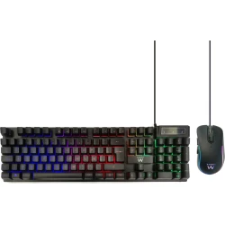 COMBO TECLADO/RATON EWENT PL3201 GAMING USB | 8052101430424 | Hay 1 unidades en almacén