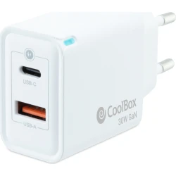 CoolBox Cargador USB 30W con tecnología GaN | MGS0000021790 | 8437012429949 | Hay 1 unidades en almacén