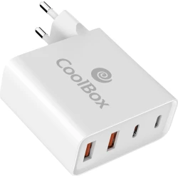 CoolBox COO-CUAC-100P cargador de dispositivo móvil Universal Blanco Corriente  | 8436556144097 [1 de 3]