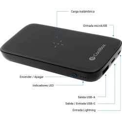 CoolBox COO-PB10KW-BK1 baterÍ­a externa 10000 mAh Cargador | 8437012429420 | Hay 16 unidades en almacén