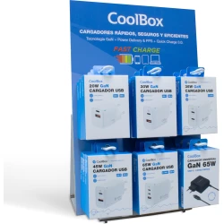 CoolBox PACK 18 CARGADORES GAN + EXPOSITOR | COO-PACK-GAN | 8436624421006 | Hay 2 unidades en almacén