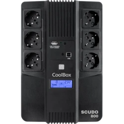 CoolBox Scudo 3 LCD 800VA sistema de alimentación ininterru | COO-SAISCU3-800 | Hay 1 unidades en almacén