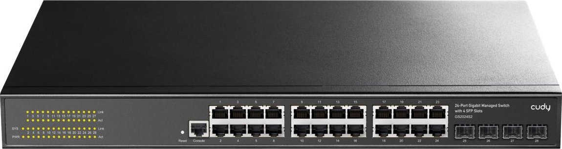 Cudy GS2024S2 switch Gestionado L2/L3 Gigabit Ethernet (10/100/1000) 1U Negro | 6971690792930 [1 de 4]
