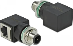 DeLOCK 66313 cambiador de género para cable M12 RJ45 Negro | 4043619663132 | Hay 5 unidades en almacén