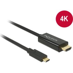 Delock 85258 Adaptador de cable video usb tipo-c macho a hdm | 4043619852581 | Hay 10 unidades en almacén
