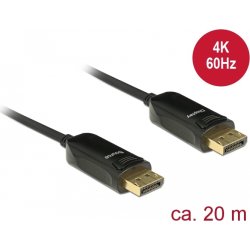 DeLOCK 85520 cable DisplayPort 20 m Negro | 4043619855209 | Hay 1 unidades en almacén