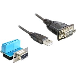 DeLOCK cable gender changer USB 2.0, RS-422/485 Negro | 4043619624065 | 4043619624065 | Hay 2 unidades en almacén