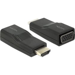 DeLOCK HDMI/VGA Negro | 65655 | 4043619656554 | Hay 1 unidades en almacén