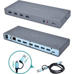 Docking station i-tec usb tipo-c thunderbolt 3 Dual Displayp | CADUAL4KDOCK | 8595611702051 | Hay 14 unidades en almacén