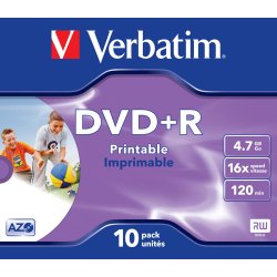 DVD+R VERBATIM 10 UNIDADES 4.7GB 16x 43508 DVD+R VERBATIM 10 UNIDADES 4.7GB 16x 43508 | 0239424350822 | Hay 10 unidades en almacén