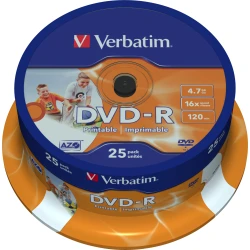 DVD-R VERBATIM 25 UNIDADES 4,7GB 16X 43538 | Hay 5 unidades en almacén