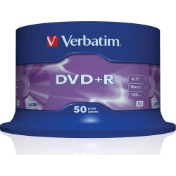 DVD+R VERBATIM 50 UNIDADES 4,7GB 16X 43550 | 0023942435501 | Hay 4 unidades en almacén