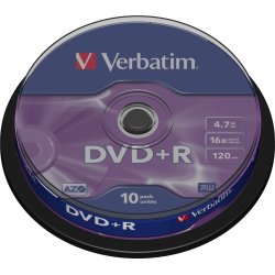 Dvd Verbatim DVD+R Matt Silver 4,7 GB 10 pieza(s) DVDVER0007 | DVDVER00071B | 0023942434986 | Hay 7 unidades en almacén