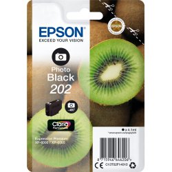 Epson Kiwi Singlepack Photo Black 202 Claria Premium Ink | C13T02F14020 | 8715946646213