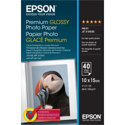 Epson Premium Glossy Photo Paper - 10x15cm - 40 Hojas Epson Premium Glossy Photo Paper - 10x15cm - 40 Hojas | C13S042153 | 8715946384337 | Hay 11 unidades en almacén