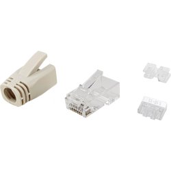 Equip 121176 conector RJ-45 Transparente, Blanco | 4015867233900 | Hay 8 unidades en almacén