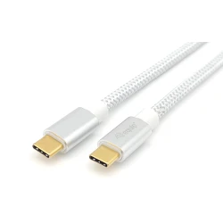 Equip Cable Usb C Usb C 0,5 M Plata, Blanco | 128355 | 4015867226766