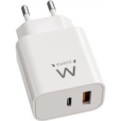 Ewent Cargador Rápido GaN de 20W USB-C PD y USB-A QC, Diseño Compacto Ewent Cargador Rápido GaN de 20W USB-C PD y USB-A QC, Dise | EW1318 | 8052101435412 | Hay 20 unidades en almacén