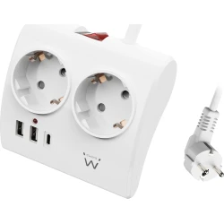 Ewent EW3870 base múltiple 1,5 m 3 salidas AC Interior Blanco Ewent EW3870 base múltiple 1,5 m 3 salidas AC Interior Blan | 8052101433722 | Hay 5 unidades en almacén