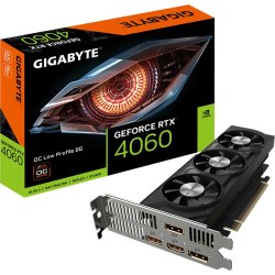 Gigabyte GeForce RTX 4060 OC Low Profile 8GB GDDR6 | GV-N4060OC-8GL | 4719331314453 | Hay 6 unidades en almacén